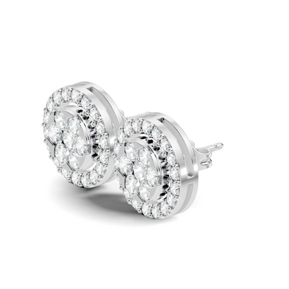 Elegant Tringle Diamond Stud 10k Solid Gold Wedding Wear Diamond Earrings For Her - HIGHCARAT DIAMONDS