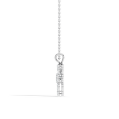 Round Lab-Grown Diamond Circle Pendant For Her Cushion & Marquise Design In 14K Gold - HIGHCARAT DIAMONDS