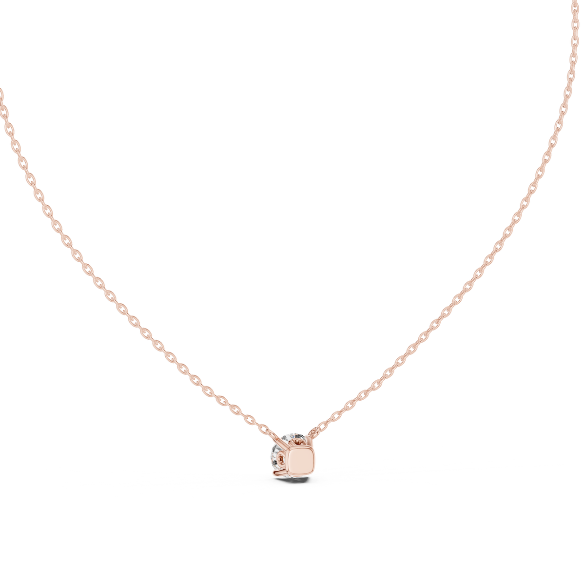 Round Shaped Diamond Pendant Lab Grown Diamond Necklace Elegant Gift For Women - HIGHCARAT DIAMONDS