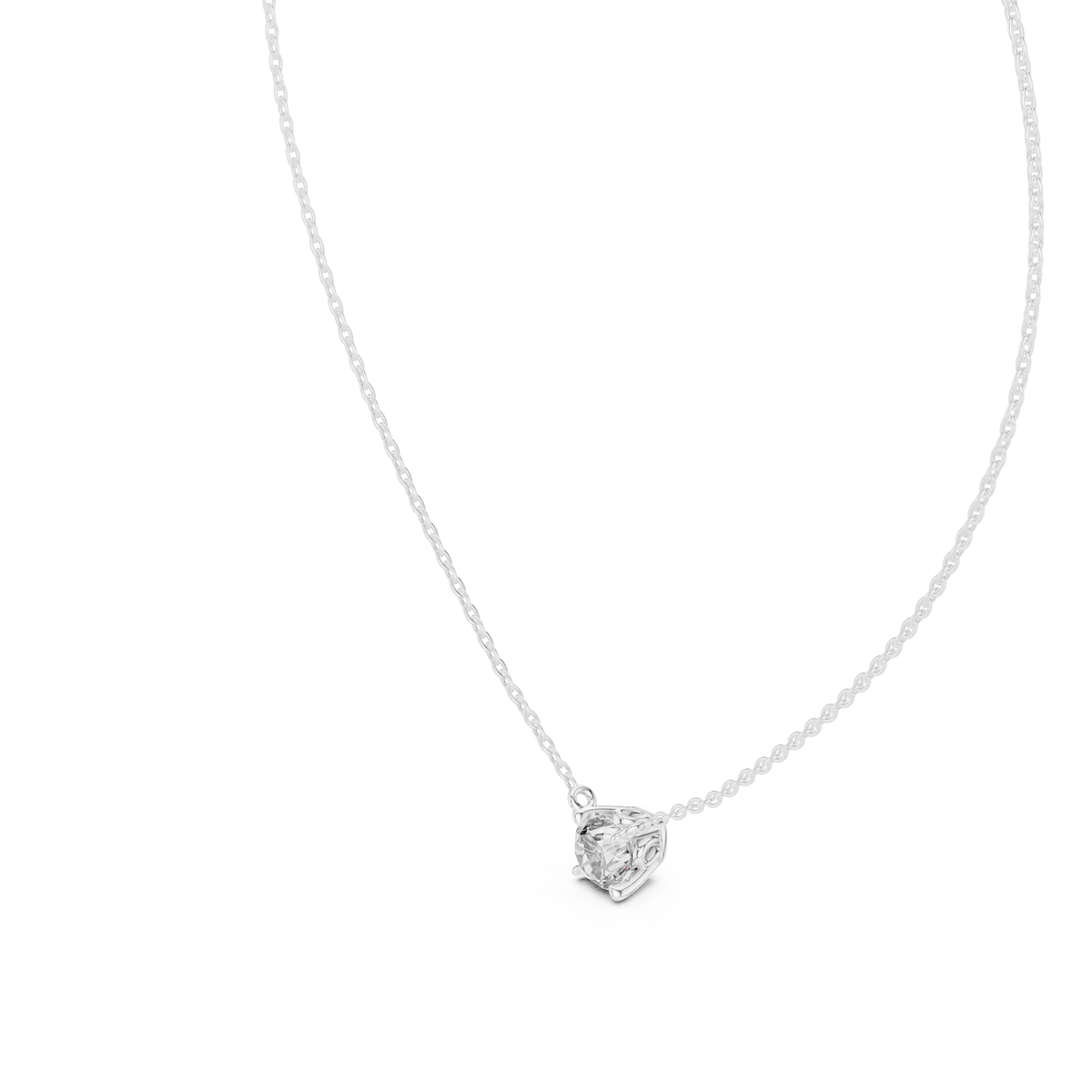 Round Shaped Diamond Pendant Lab Grown Diamond Necklace Elegant Gift For Women - HIGHCARAT DIAMONDS