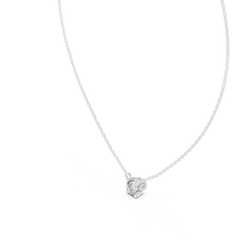Round Shaped Diamond Pendant Lab Grown Diamond Necklace Elegant Gift For Women - HIGHCARAT DIAMONDS