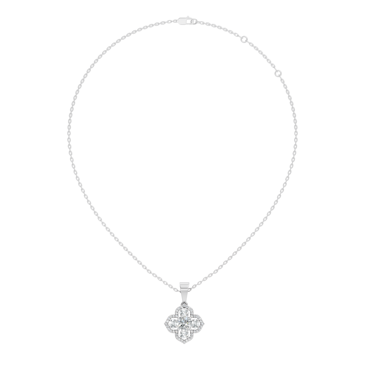 1.72 Ct Stunning Round-Oval Shape Lab Grown Diamond Sparkling Diamond Pendant For Her - HIGHCARAT DIAMONDS