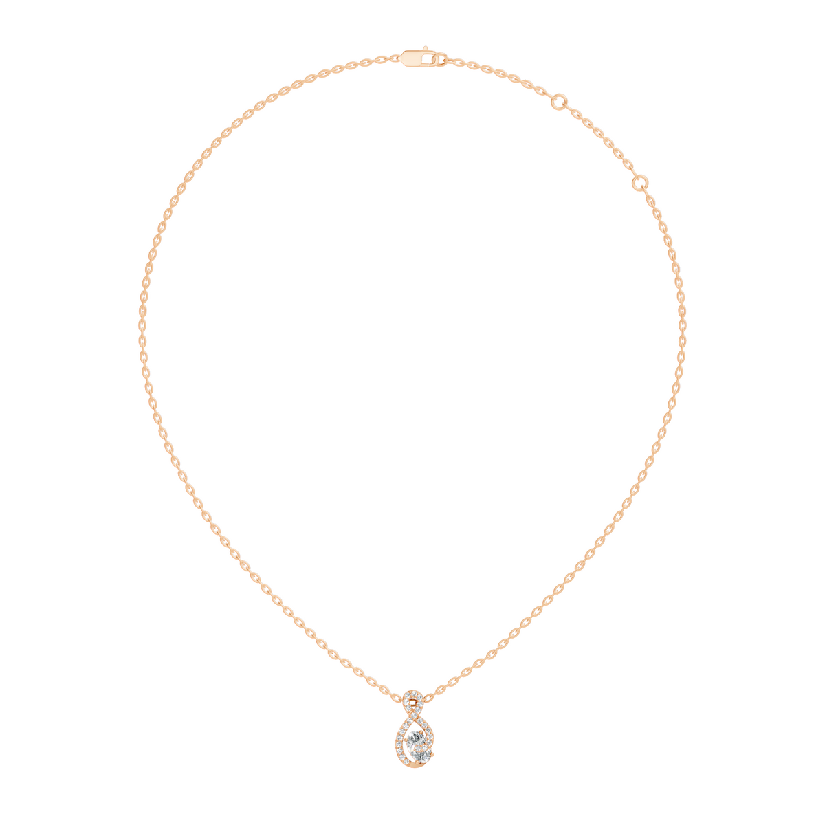 Round, Oval Lab Grown Diamond Minimalist Pendant Necklace  Elegant Daily Fashion - HIGHCARAT DIAMONDS