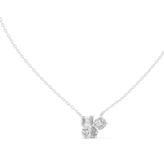 Cushion, Emerald & Oval Shape 1.73 Ct Lab Grown Three Stone Classic Solitaire Diamond Pendant For Her - HIGHCARAT DIAMONDS