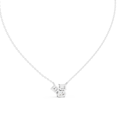 Cushion, Emerald & Oval Shape 1.73 Ct Lab Grown Three Stone Classic Solitaire Diamond Pendant For Her - HIGHCARAT DIAMONDS