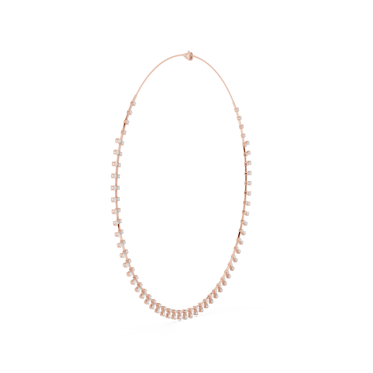 Pear & Round Shapes 5.80 Ct Lab Grown And Natural Diamond Vintage Daily Wear Diamond Necklace For Girl - HIGHCARAT DIAMONDS