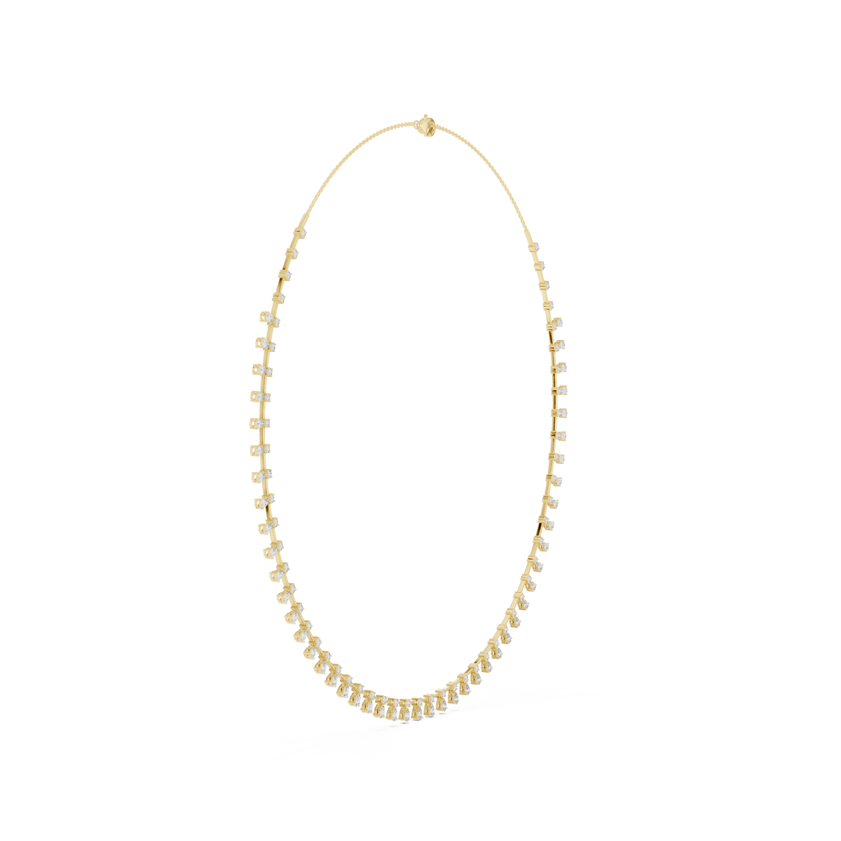 Pear & Round Shapes 5.80 Ct Lab Grown And Natural Diamond Vintage Daily Wear Diamond Necklace For Girl - HIGHCARAT DIAMONDS