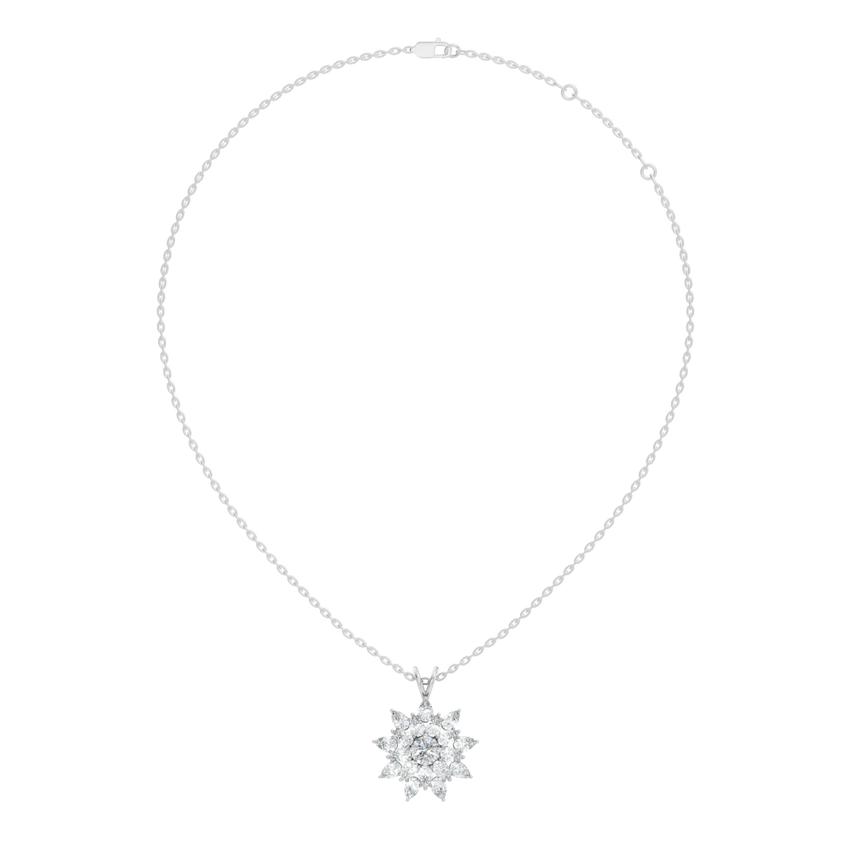 Elegant 3.67 CT Lab Diamond Pendant Necklace Pear Cut Colorless Vintage Gift for Her - HIGHCARAT DIAMONDS