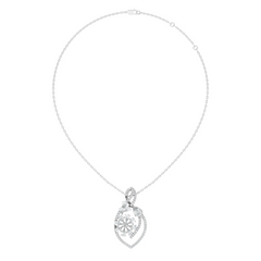 Round And Pear Cut  2.20 Ct Labgrown Diamond Pendant Vintage Jewelry Gift For Women - HIGHCARAT DIAMONDS