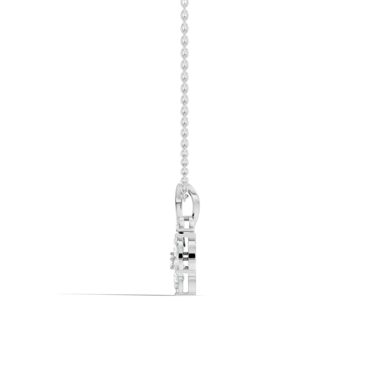 1.24 CT Lab Grown Marquise/Pear Diamond Pendant Floral Inspired Jewelry In 14K Solid Gold - HIGHCARAT DIAMONDS