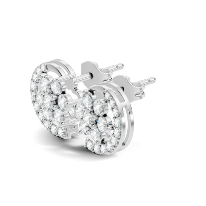Vintage Round Cut White Colorless Diamond Elegant Stunning Antique Bridesmaid Stud Earring For Women's - HIGHCARAT DIAMONDS