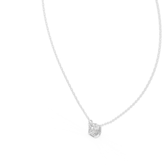 Solitaire Princess Cut Langrown Sparkling Diamond Pendant For Her In 14K Solid Gold - HIGHCARAT DIAMONDS