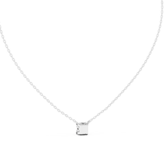 Round Prong Set Lab Grown Diamond Pendant Angled Perspective