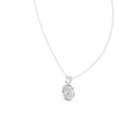 2.29 Ct Round Shape 14k Solid Gold Stunning Sparkling Diamond Pendant For Wedding Wear - HIGHCARAT DIAMONDS