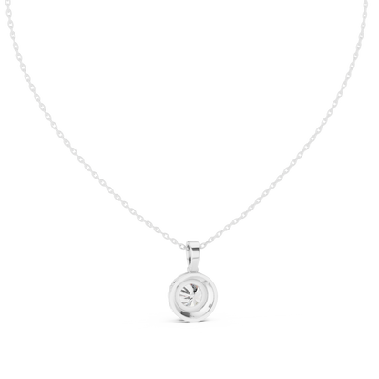 2.29 Ct Round Shape 14k Solid Gold Stunning Sparkling Diamond Pendant For Wedding Wear - HIGHCARAT DIAMONDS