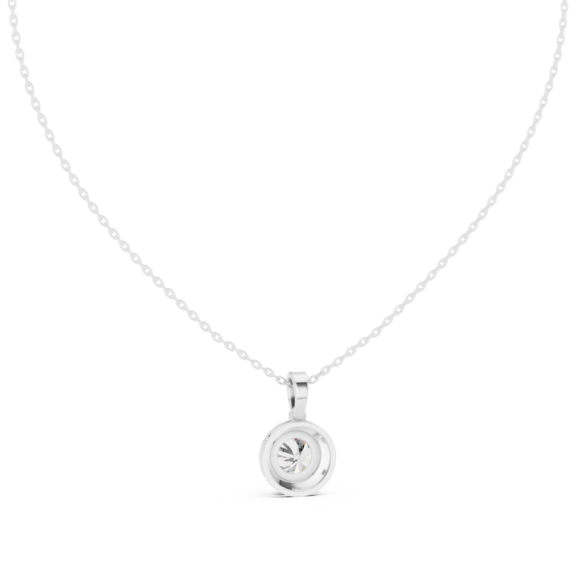 2.29 Ct Round Shape 14k Solid Gold Stunning Sparkling Diamond Pendant For Wedding Wear - HIGHCARAT DIAMONDS