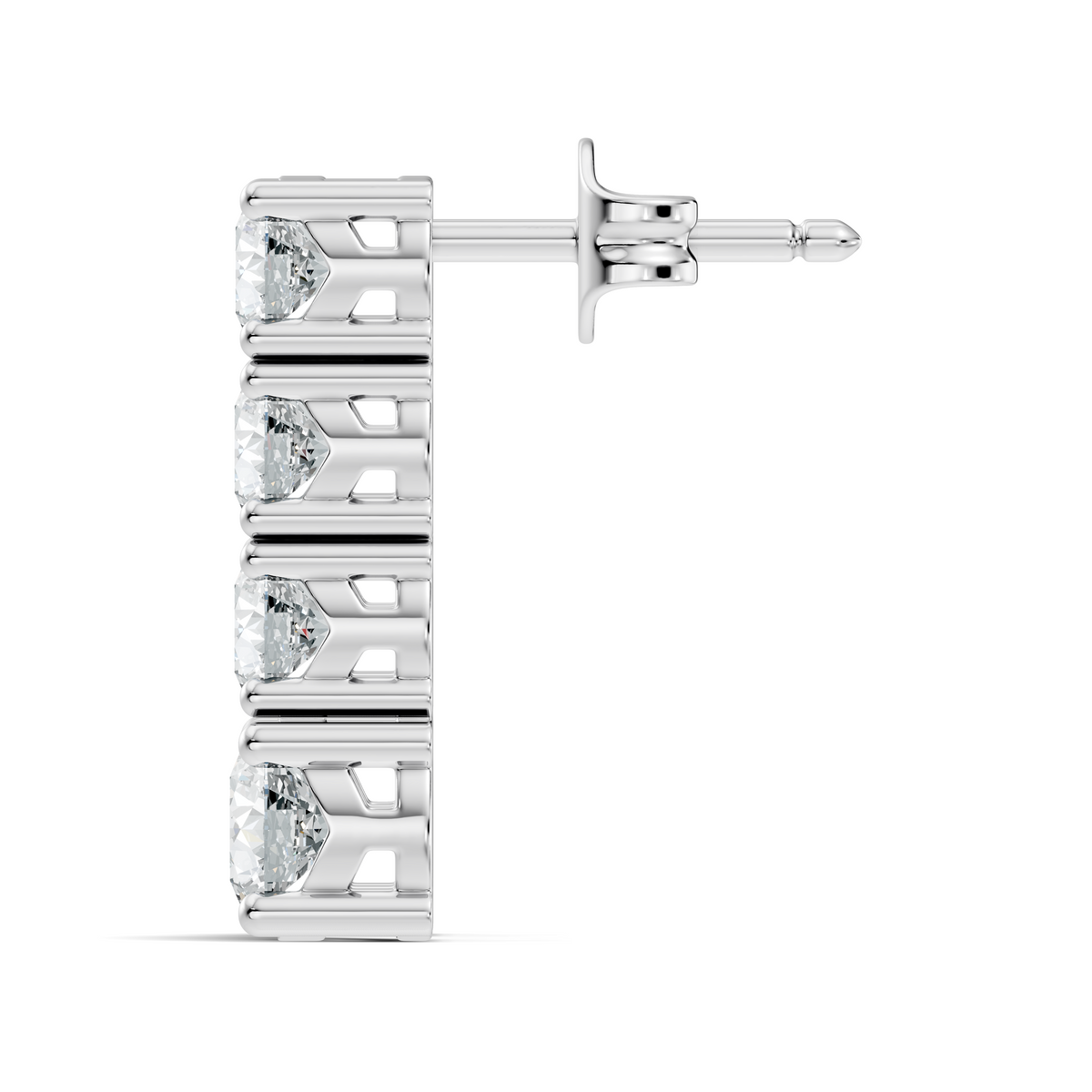 Round Shape 2.06 Ct Lab Grown Diamond Unique Style Classic Studs Earrings For Her - HIGHCARAT DIAMONDS