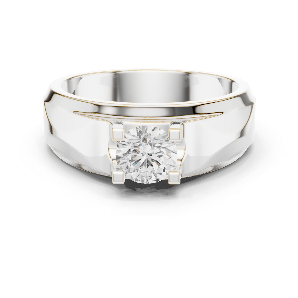 Round Shape Lab grown Diamond New Ethical Shinny Look Men's Diamond Ring For Birthday Gift - HIGHCARAT DIAMONDS