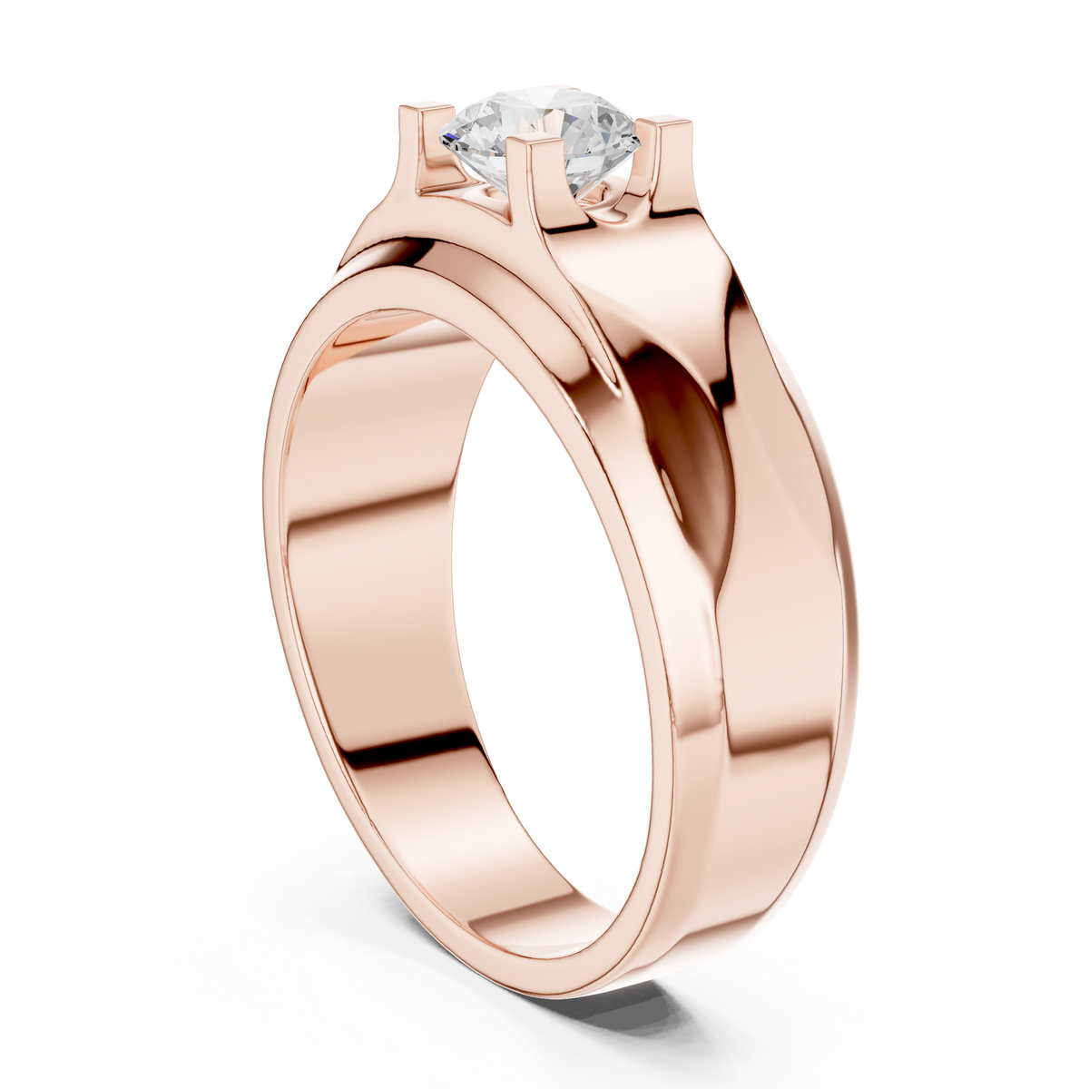 Round Shape Lab grown Diamond New Ethical Shinny Look Men's Diamond Ring For Birthday Gift - HIGHCARAT DIAMONDS