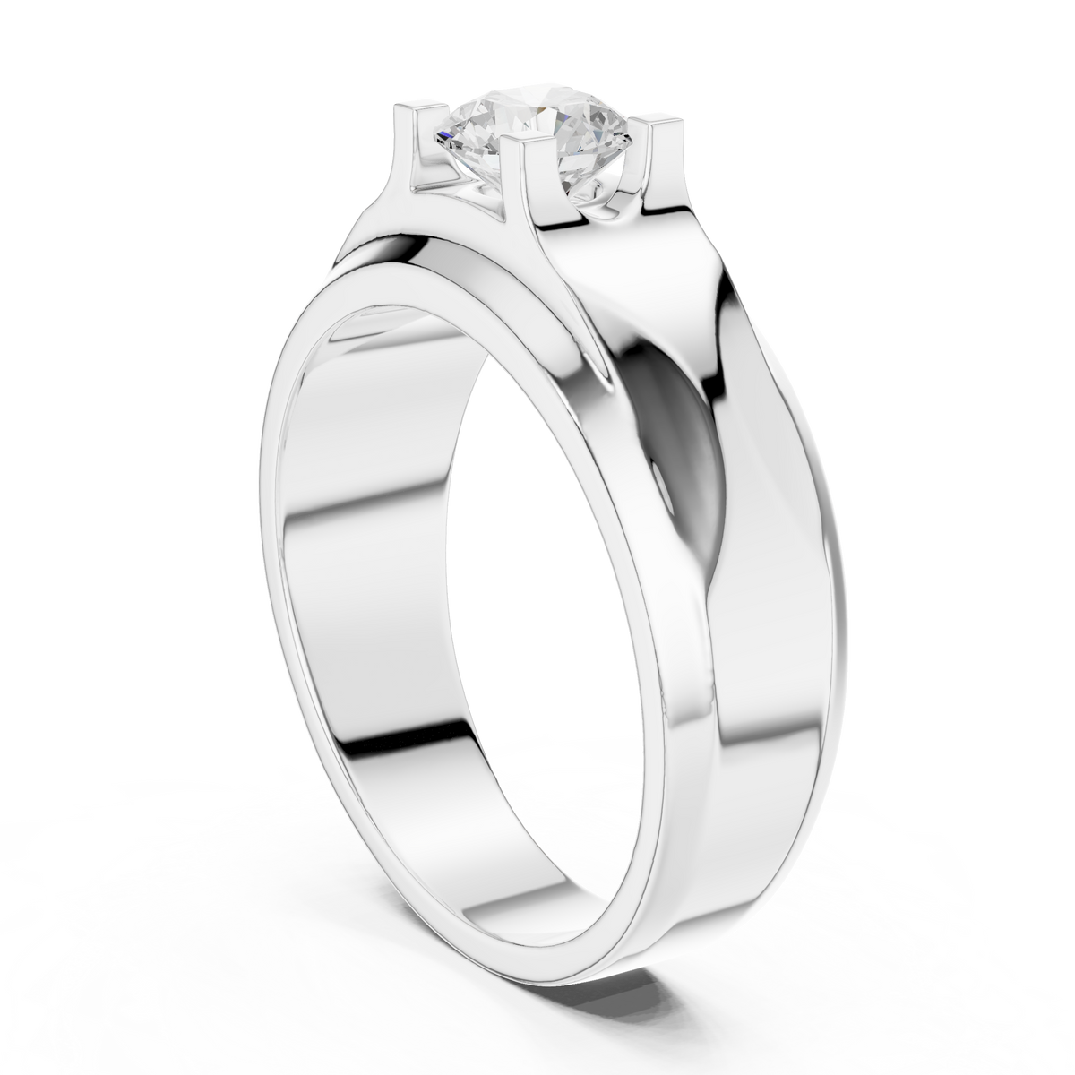 Round Shape Lab grown Diamond New Ethical Shinny Look Men's Diamond Ring For Birthday Gift - HIGHCARAT DIAMONDS