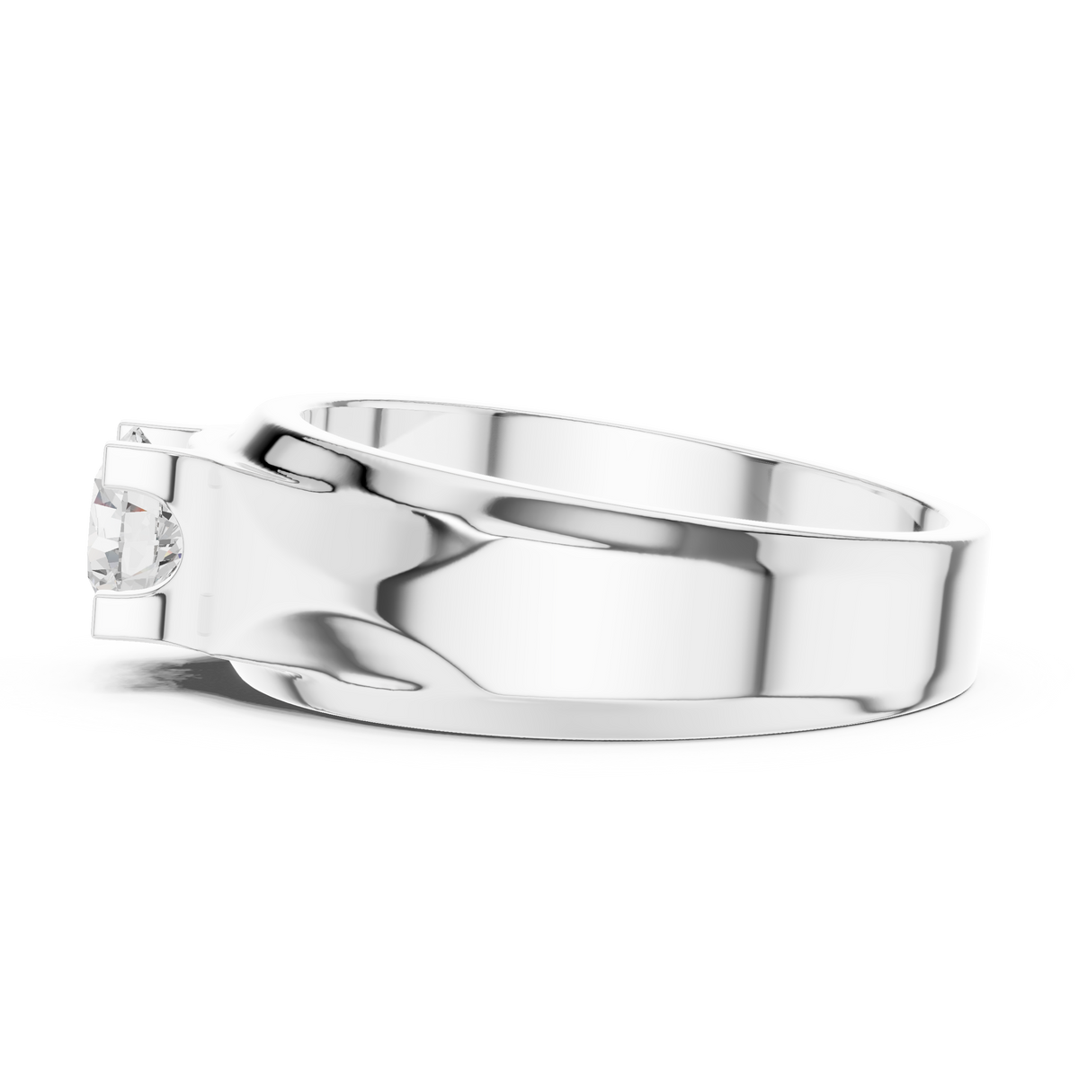Round Shape Lab grown Diamond New Ethical Shinny Look Men's Diamond Ring For Birthday Gift - HIGHCARAT DIAMONDS