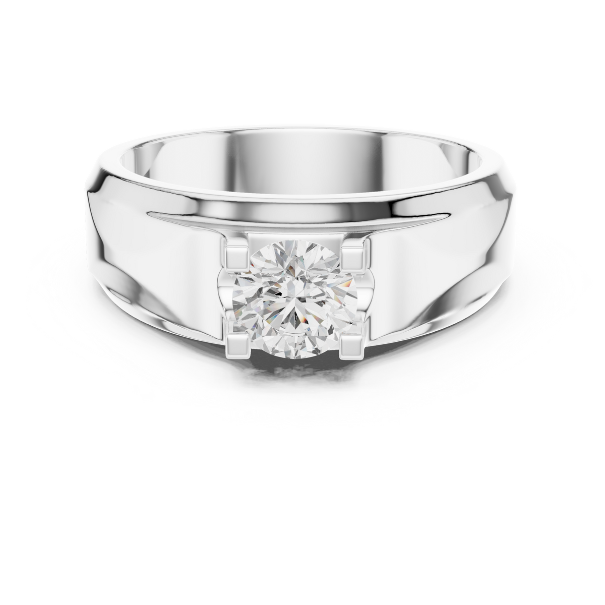 Round Shape Lab grown Diamond New Ethical Shinny Look Men's Diamond Ring For Birthday Gift - HIGHCARAT DIAMONDS
