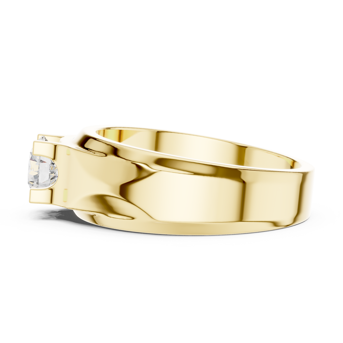 Round Shape Lab grown Diamond New Ethical Shinny Look Men's Diamond Ring For Birthday Gift - HIGHCARAT DIAMONDS