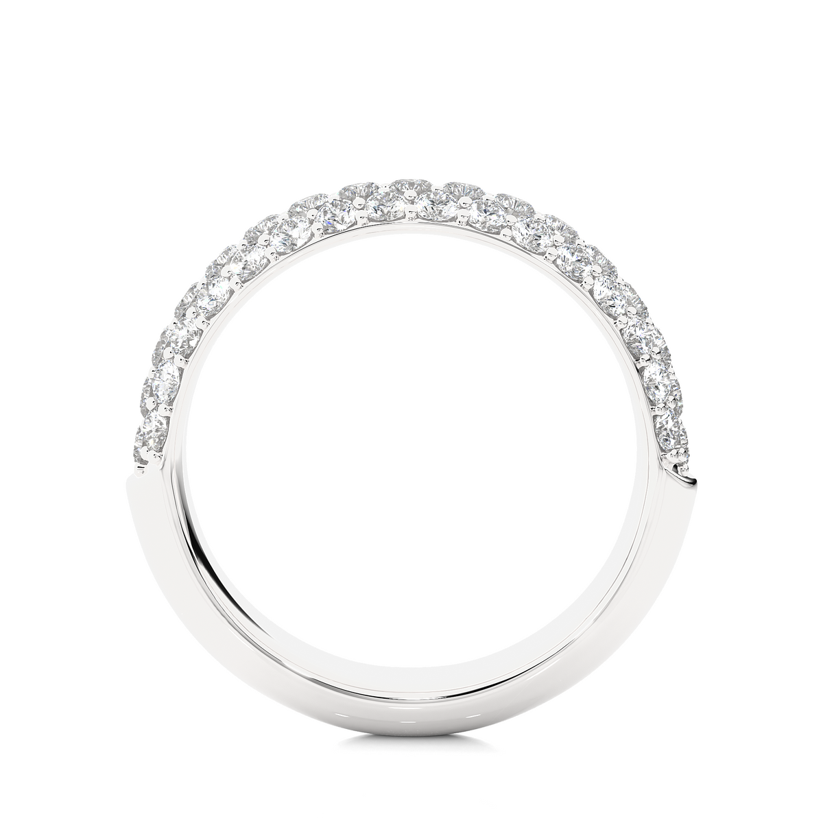 Round Shape Lab or Natural Diamond Eternity Band Solid Gold Full Eternity Wedding Band For - HIGHCARAT DIAMONDS