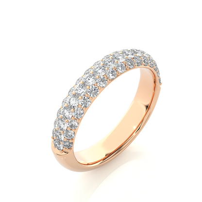 Round Shape Lab or Natural Diamond Eternity Band Solid Gold Full Eternity Wedding Band For - HIGHCARAT DIAMONDS
