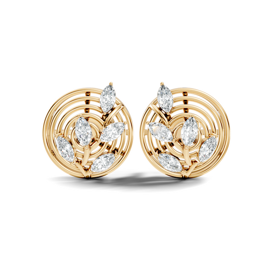 Marquise Cut 18k Solid Rose Gold Ethically Wear Diamond Earrings For Women - HIGHCARAT DIAMONDS