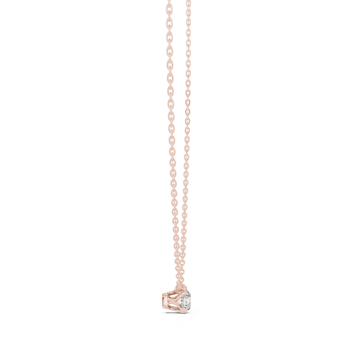 Classic 0.50 CT Round Cut labgrown Diamond Solitaire Pendant Minimalist Jewelry Collection - HIGHCARAT DIAMONDS