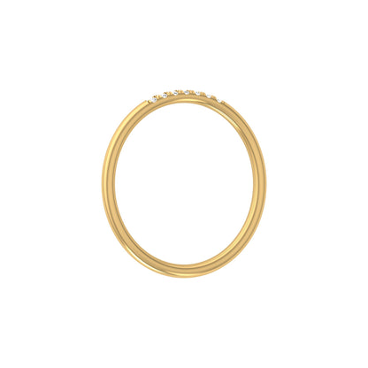 Round Shaped Lab grown And Natural Diamond Unique Minimalist  Band Ring For Women's - HIGHCARAT DIAMONDS