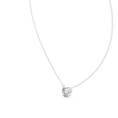 Round Shape Labgrown Pendant Dainty Solitaire Necklace For Women In 14K Gold - HIGHCARAT DIAMONDS