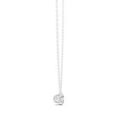 Round Shape Labgrown Pendant Dainty Solitaire Necklace For Women In 14K Gold - HIGHCARAT DIAMONDS
