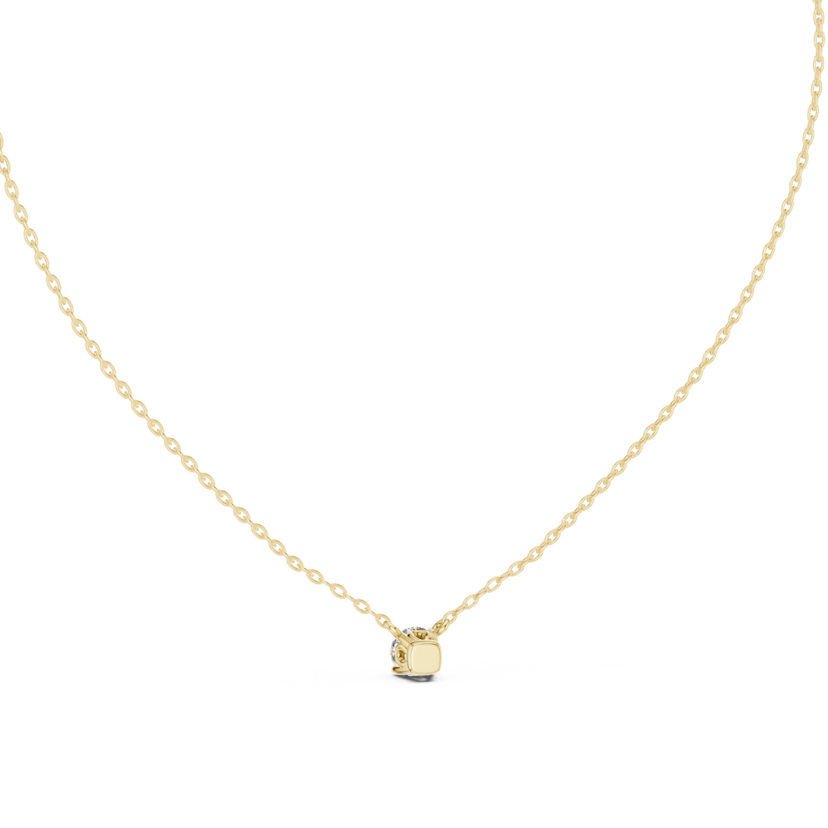 0.50 CT Minimalist Colorless Round Labgrown Diamond pendant For Her In 14k Solid Gold - HIGHCARAT DIAMONDS