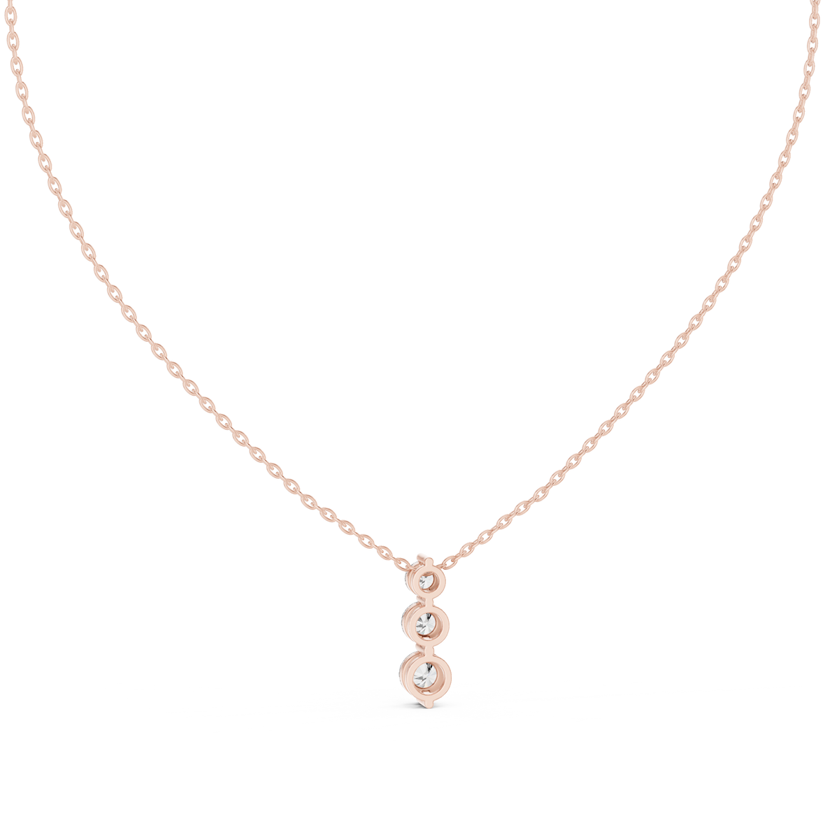 Round Shape Lab Grown 10k White Gold Stunning Vintage Style Pendant For Wedding Wear - HIGHCARAT DIAMONDS
