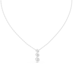 Round Shape Lab Grown 10k White Gold Stunning Vintage Style Pendant For Wedding Wear - HIGHCARAT DIAMONDS