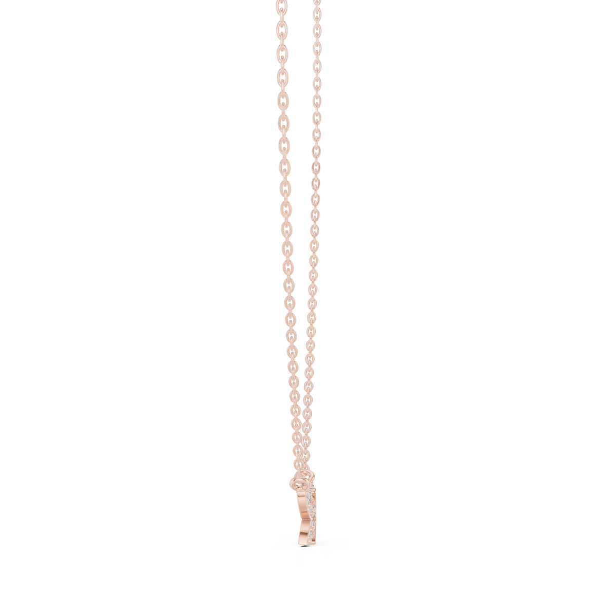 Butterfly Shape 14k Solid Gold Round Cut Lab Grown-Natural Diamond Pendant For Her - HIGHCARAT DIAMONDS