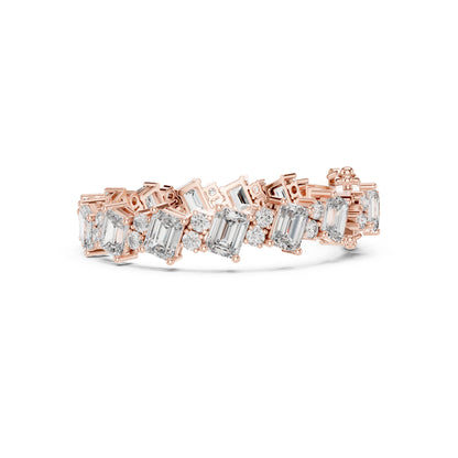 28.58 CT Emerald And Round Cut Diamond Elegant Minimalist Vintage Handmade Dainty Tennis Wedding Bracelet Gift For Women's - HIGHCARAT DIAMONDS