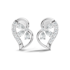 Round And Pear Shape Lab Grown Lab Grown & Natural Diamond  Unique  Style Earrings For Her - HIGHCARAT DIAMONDS
