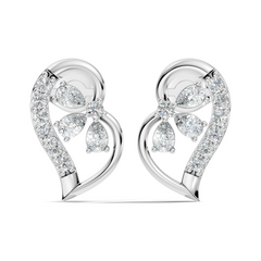 Round And Pear Shape Lab Grown Lab Grown & Natural Diamond  Unique  Style Earrings For Her - HIGHCARAT DIAMONDS