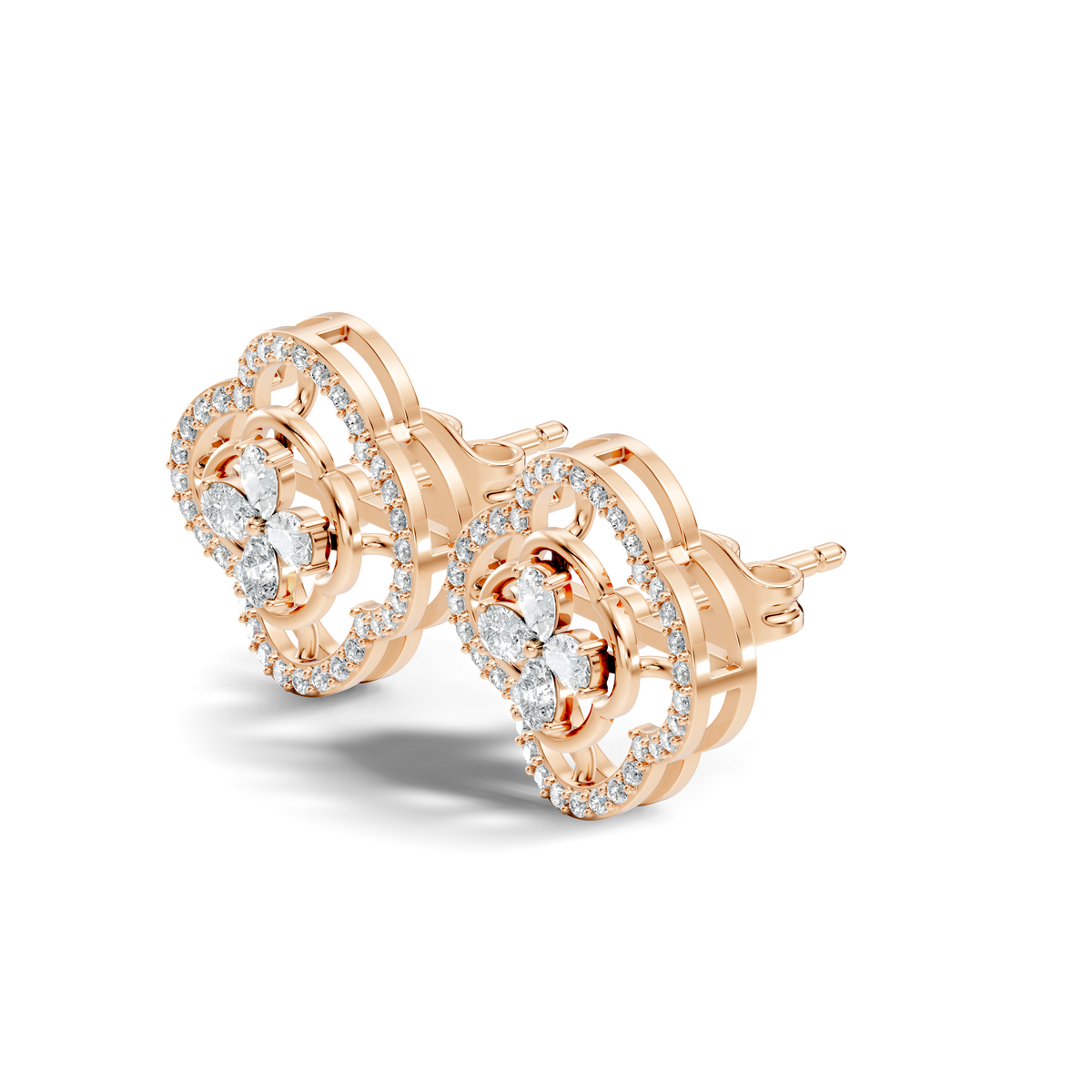 Pear & Round Shape Natural And Lab Grown Diamond Stunning Every Occasion Wear Diamond earrings For Her - HIGHCARAT DIAMONDS