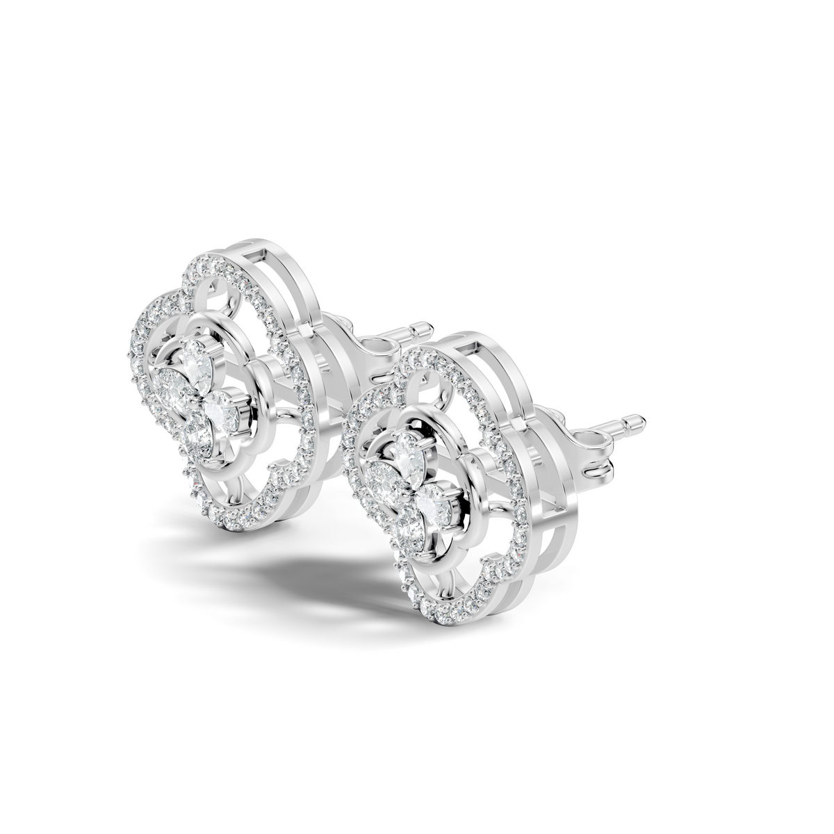 Pear & Round Shape Natural And Lab Grown Diamond Stunning Every Occasion Wear Diamond earrings For Her - HIGHCARAT DIAMONDS