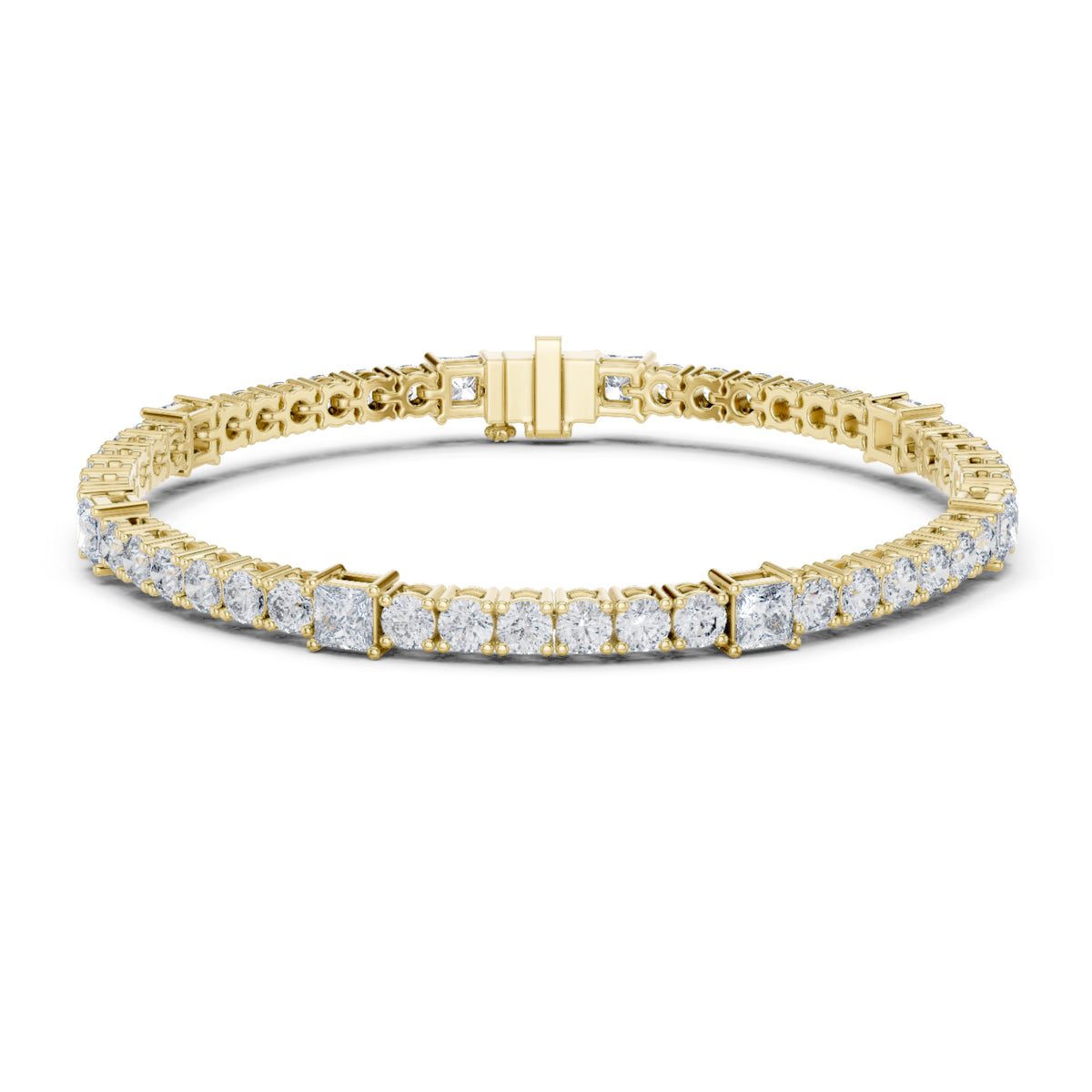 6.52Ct Round and Princess Cut White Colorless Lab Grown Diamond Unique Vintage Elegant Classic Wedding  Bracelet Gift For Women's - HIGHCARAT DIAMONDS