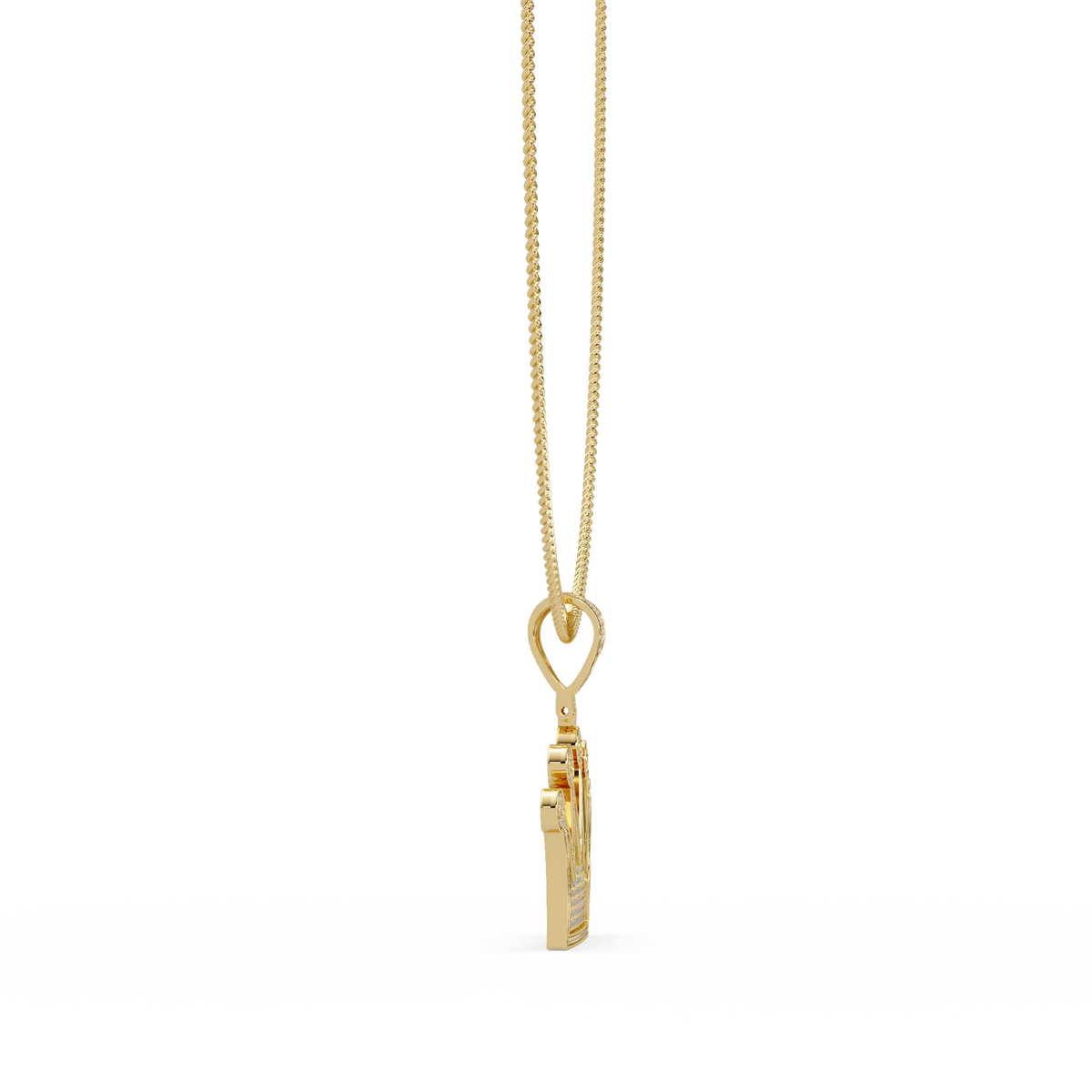 Royal Crown Pave Lab Grown Diamond Pendant - HIGHCARAT DIAMONDS