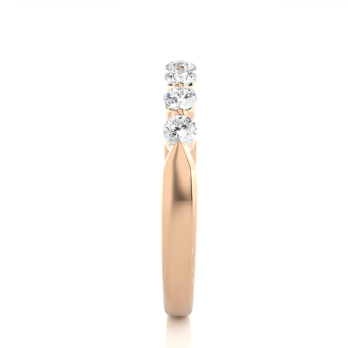 Timeless Shared Prong Diamond Eternity Band In 18K Solid Gold  Bridal Wedding Ring Set - HIGHCARAT DIAMONDS