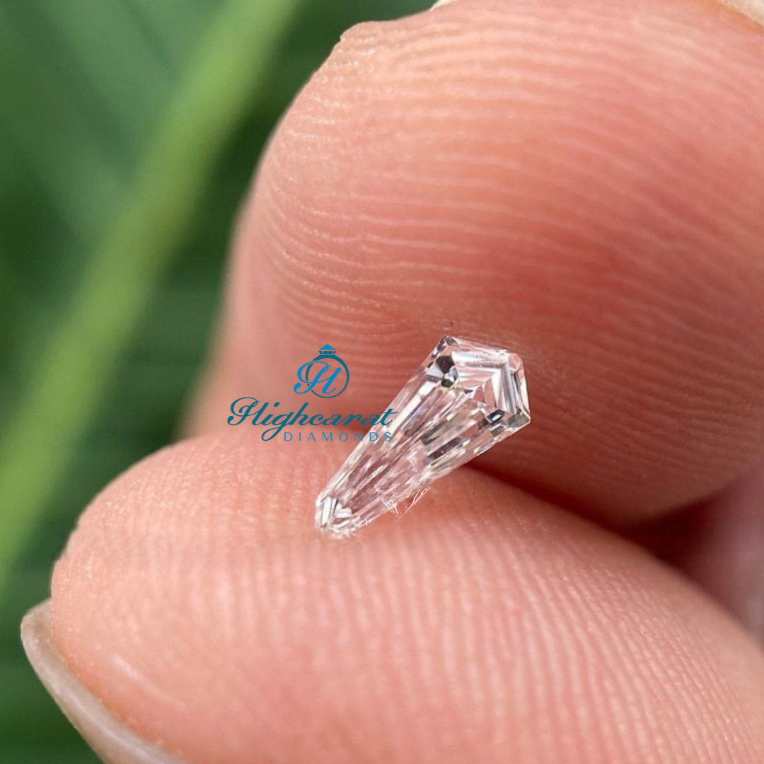Certified Shield Cut Lab Grown Diamond with balanced proportions and polished finish