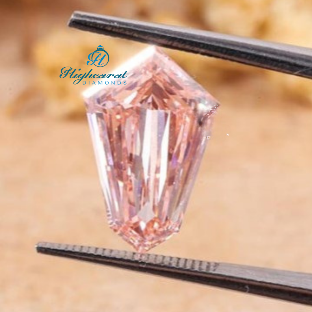 Shield Cut Pink Color Loose Diamond Unique Lab Grown Diamond Use For All Jewelry - HIGHCARAT DIAMONDS