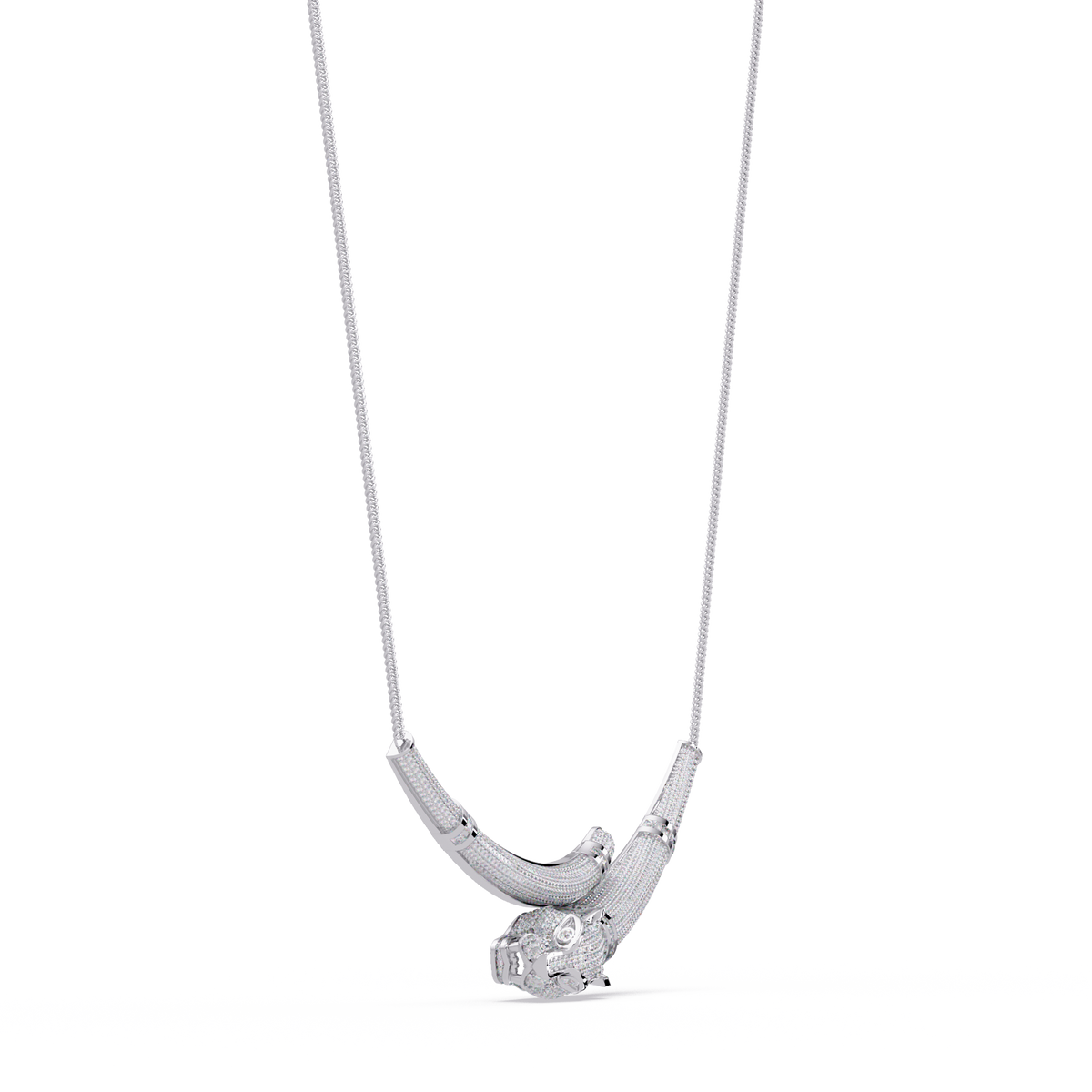 Signature 14K Gold Lab Grown Diamond Panther Necklace pendant - HIGHCARAT DIAMONDS