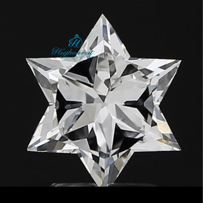 Six Point of David Star Cut Lab Grown Diamond featuring geometric symmetry and precision faceting